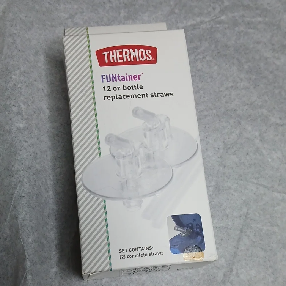 Thermos FUNtainer Clear Replacement Straws (2 Pack)